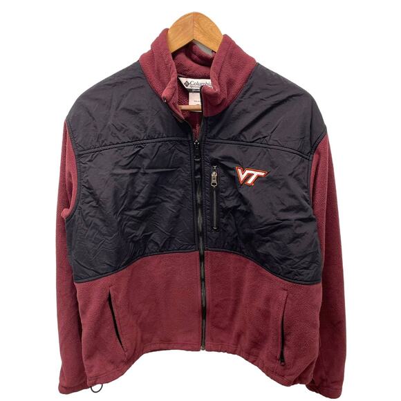 Columbia Virginia Tech Hokies Full Zip Fleece Jacket Size XL - Picture 1 of 8